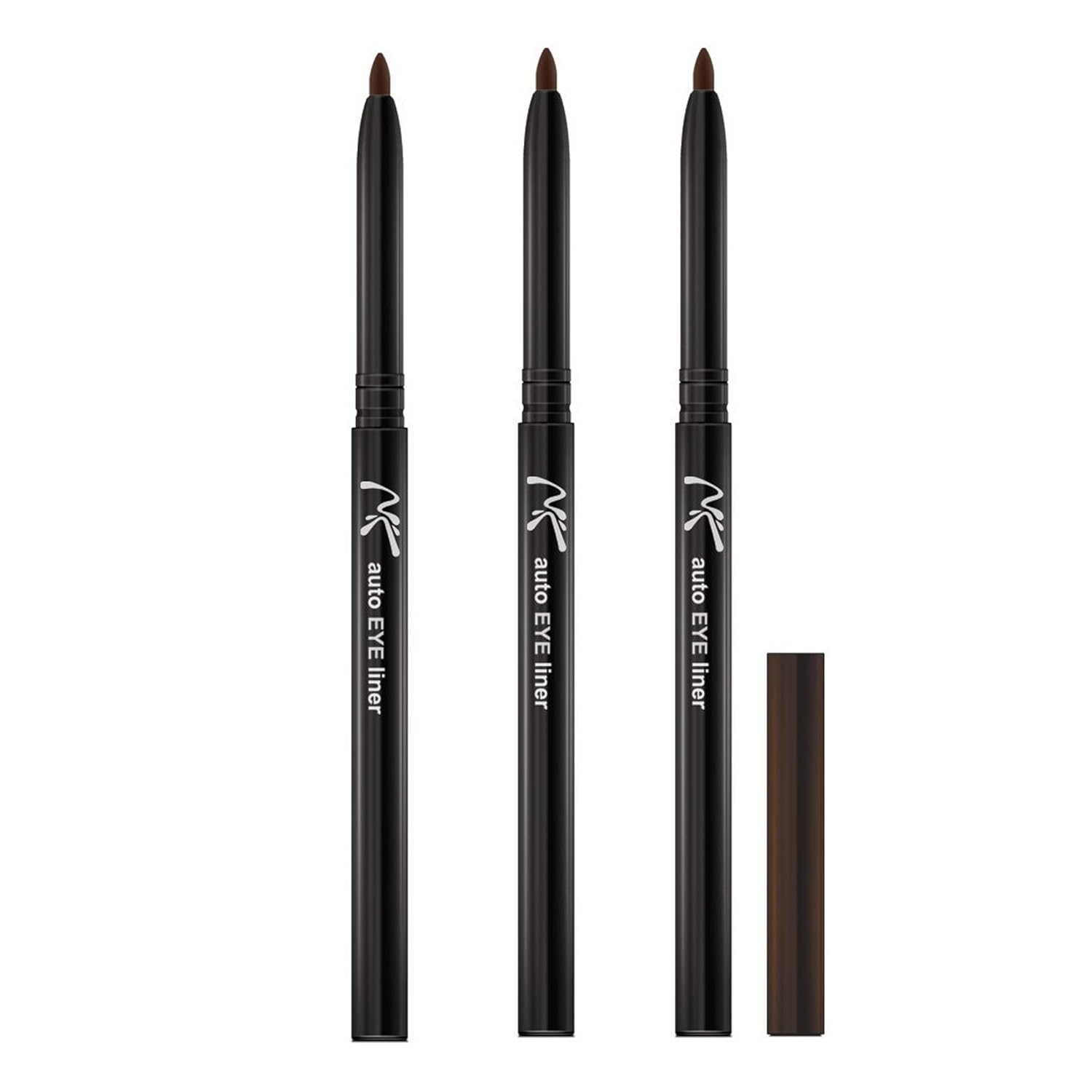 (3 Pack) NICKA K Auto Eye Pencil AA02 Dark Brown